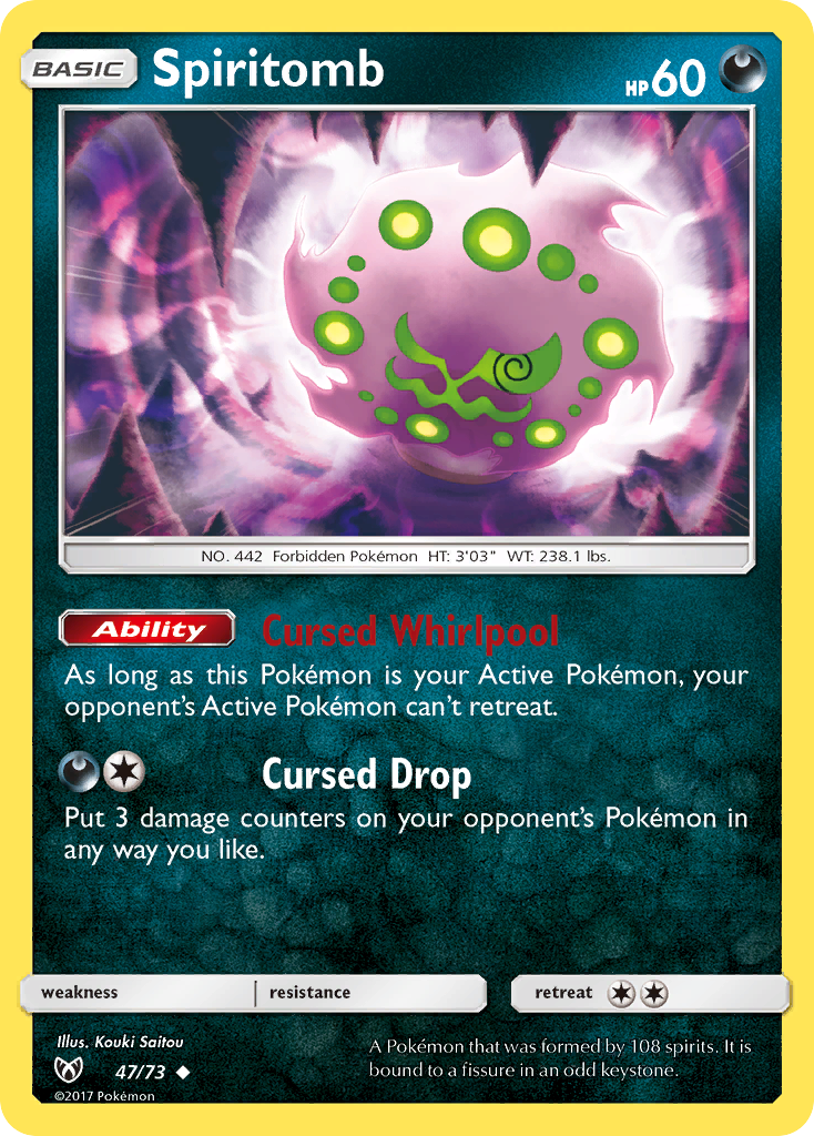 Spiritomb (47/73) [Sun & Moon: Shining Legends] Reverse Holofoil - Deck Out Gaming