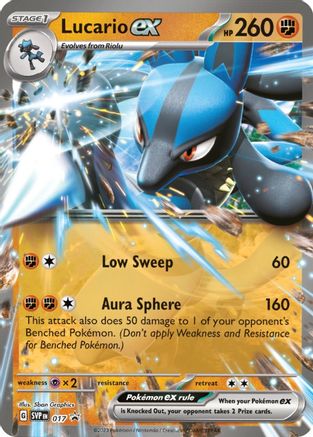 Lucario ex - 017 (17) [SV: Scarlet & Violet Promo Cards] Holofoil - Deck Out Gaming