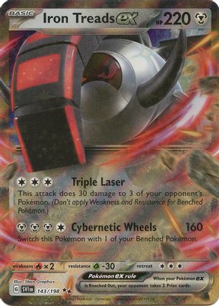 Iron Treads ex - 143/198 [SV01: Scarlet & Violet Base Set] Holofoil - Deck Out Gaming