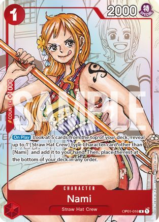 Nami - OP01-016 (Alternate Art) (OP01-016) [One Piece Promotion Cards] Foil