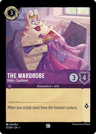 The Wardrobe - Belle's Confidant (57/204) [The First Chapter] Cold Foil - Deck Out Gaming