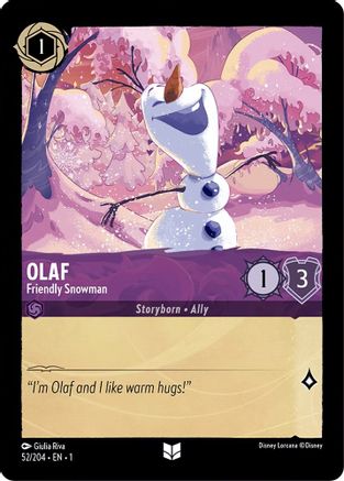 Olaf - Friendly Snowman (52/204) [The First Chapter] Cold Foil - Deck Out Gaming