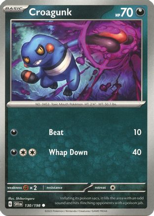 Croagunk - 130/198 [SV01: Scarlet & Violet Base Set] Reverse Holofoil - Deck Out Gaming