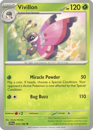 Vivillon - 010/198 (10) [SV01: Scarlet & Violet Base Set] Reverse Holofoil - Deck Out Gaming