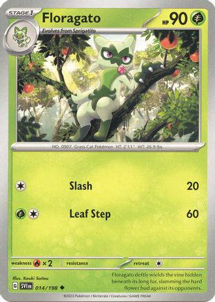 Floragato - 014/198 [SV01: Scarlet & Violet Base Set] Reverse Holofoil - Deck Out Gaming