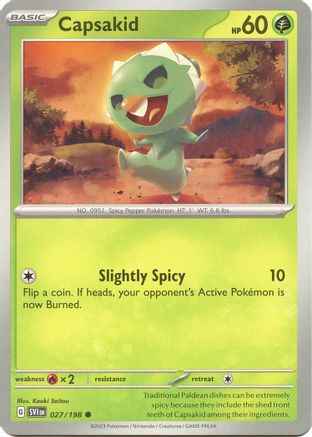 Capsakid - 027/198 (27) [SV01: Scarlet & Violet Base Set] Reverse Holofoil - Deck Out Gaming