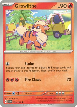 Growlithe - 031/198 [SV01: Scarlet & Violet Base Set] - Deck Out Gaming