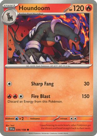 Houndoom - 034/198 (34) [SV01: Scarlet & Violet Base Set] - Deck Out Gaming