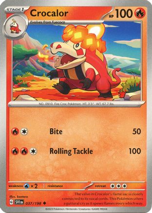 Crocalor - 037/198 [SV01: Scarlet & Violet Base Set] Reverse Holofoil - Deck Out Gaming