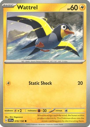 Wattrel - 078/198 (78) [SV01: Scarlet & Violet Base Set] Reverse Holofoil