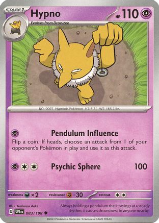 Hypno - 083/198 (83) [SV01: Scarlet & Violet Base Set] Reverse Holofoil - Deck Out Gaming