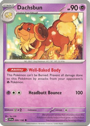 Dachsbun - 099/198 [SV01: Scarlet & Violet Base Set] Reverse Holofoil - Deck Out Gaming