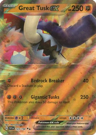 Great Tusk ex - 123/198 [SV01: Scarlet & Violet Base Set] Holofoil