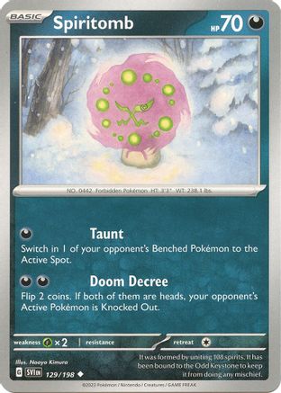 Spiritomb - 129/198 (129) [SV01: Scarlet & Violet Base Set] Reverse Holofoil - Deck Out Gaming