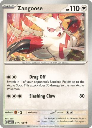 Zangoose - 147/198 (147) [SV01: Scarlet & Violet Base Set] Reverse Holofoil - Deck Out Gaming