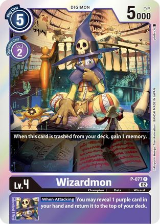Wizardmon (Alternate Art) (P-077) [Starter Deck 14: Beelzemon Advanced Deck Set] Foil