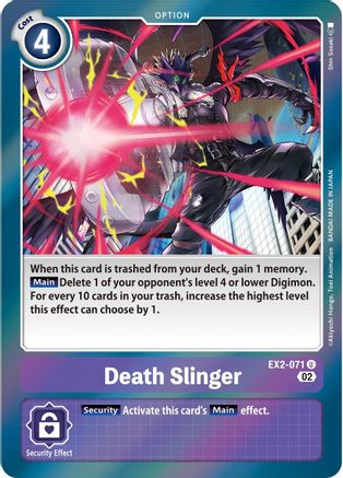 Death Slinger (Alternate Art) (EX2-071) [Starter Deck 14: Beelzemon Advanced Deck Set] Foil