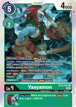 Yasyamon (Box Topper) (BT12-051) [Across Time] Foil