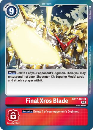 Final Xros Blade (BT12-100) [Across Time] Foil