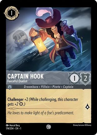 Captain Hook - Forceful Duelist (174/204) [The First Chapter] - Deck Out Gaming