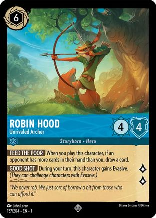 Robin Hood - Unrivaled Archer (157/204) [The First Chapter] Cold Foil - Deck Out Gaming