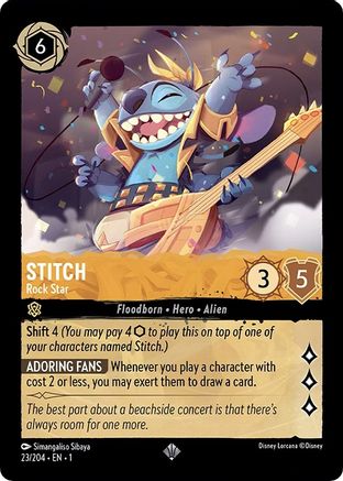 Stitch - Rock Star (23/204) [The First Chapter] Cold Foil - Deck Out Gaming