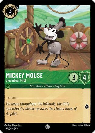 Mickey Mouse - Steamboat Pilot (89/204) [The First Chapter] Cold Foil - Deck Out Gaming