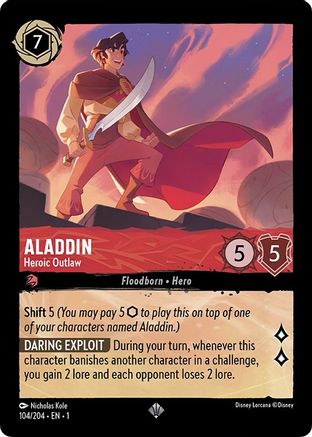 Aladdin - Heroic Outlaw (104/204) [The First Chapter] - Deck Out Gaming