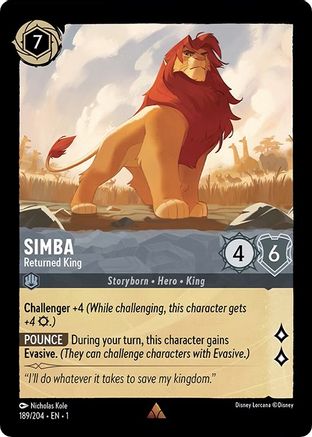 Simba - Returned King (189/204) [The First Chapter] - Deck Out Gaming