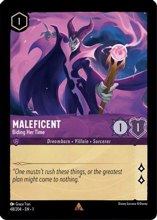 Maleficent - Biding Her Time (48/204) [The First Chapter] Cold Foil - Deck Out Gaming