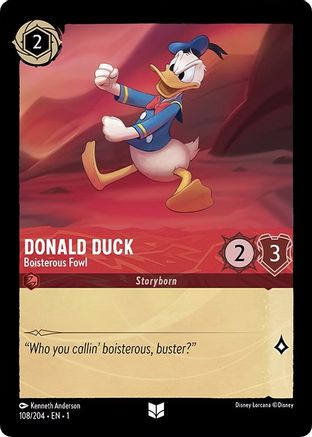 Donald Duck - Boisterous Fowl (108/204) [The First Chapter] - Deck Out Gaming