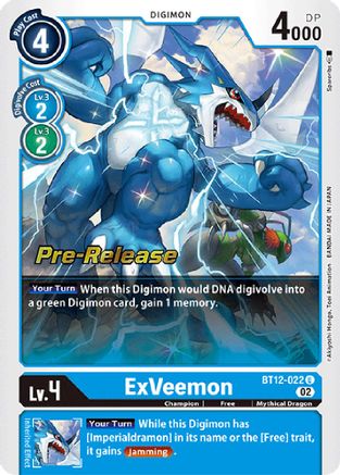 ExVeemon (BT12-022) [Across Time Pre-Release Cards]