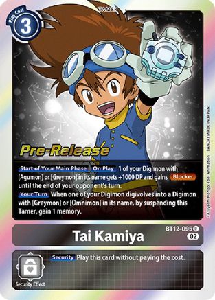 Tai Kamiya (BT12-095) [Across Time Pre-Release Cards]