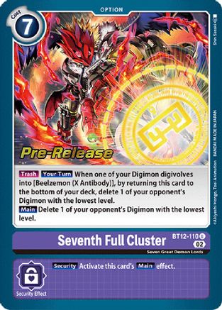 Seventh Full Cluster (BT12-110) [Across Time Pre-Release Cards]