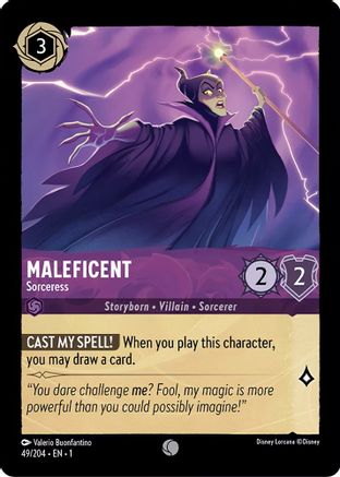 Maleficent - Sorceress (49/204) [The First Chapter] Cold Foil - Deck Out Gaming