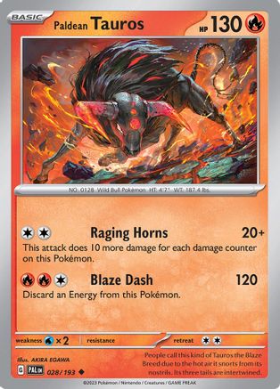 Paldean Tauros - 028/193 (28) [SV02: Paldea Evolved]