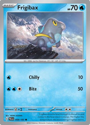 Frigibax - 058/193 (58) [SV02: Paldea Evolved] Reverse Holofoil - Deck Out Gaming