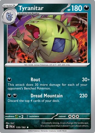 Tyranitar (135) [SV02: Paldea Evolved] Reverse Holofoil - Deck Out Gaming