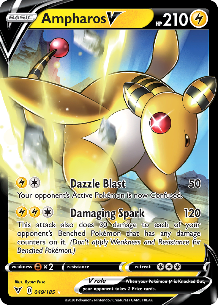 Ampharos V [SWSH04: Vivid Voltage] - Deck Out Gaming