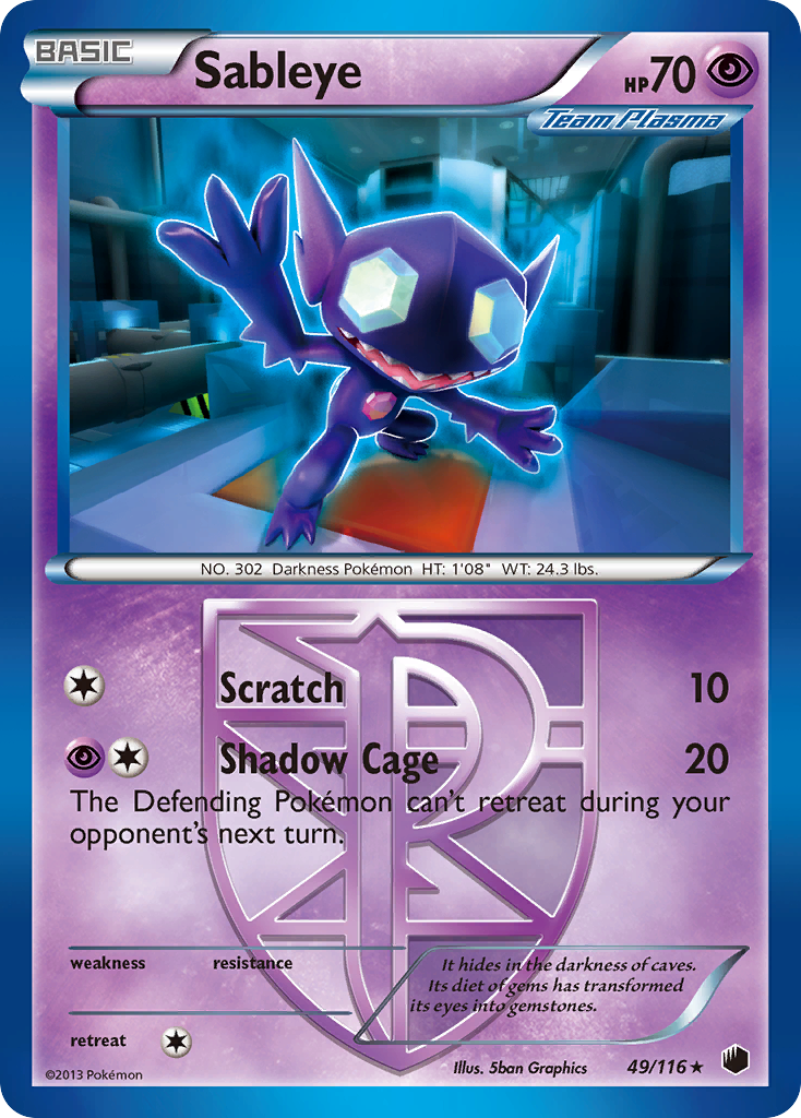 Sableye (Team Plasma) (49) [Plasma Freeze] - Deck Out Gaming