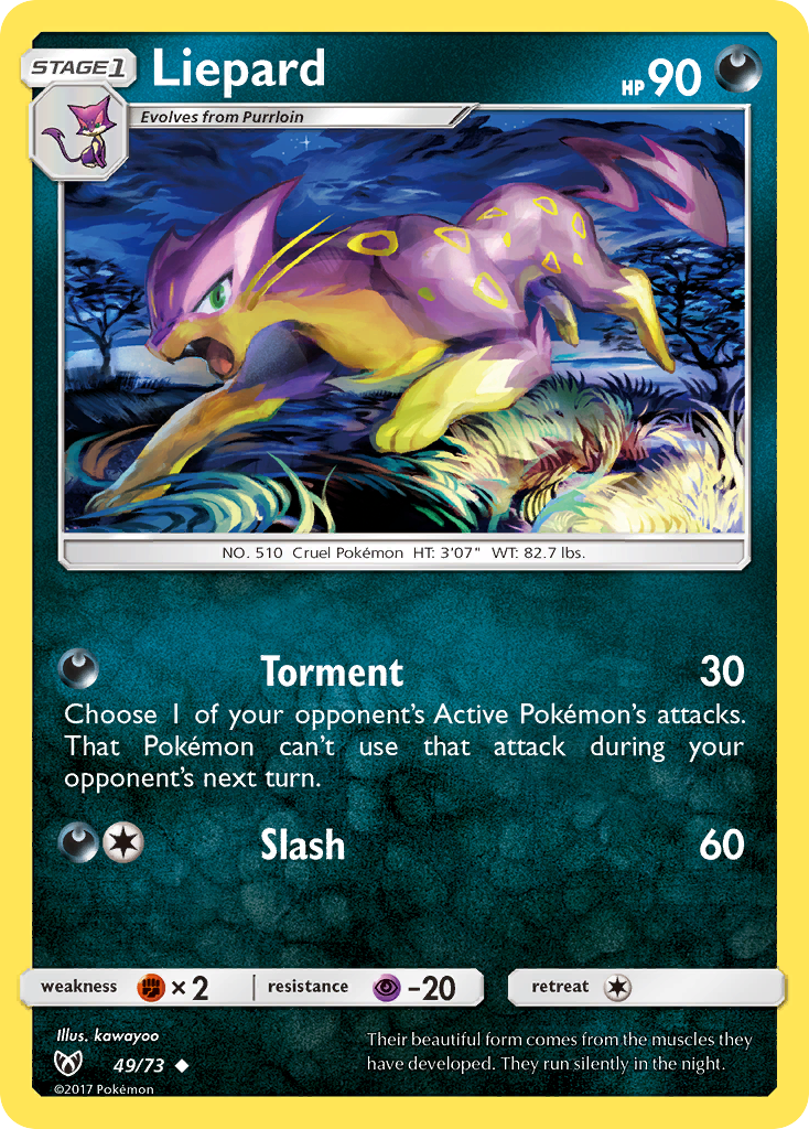Liepard (49/73) [Sun & Moon: Shining Legends] Reverse Holofoil - Deck Out Gaming