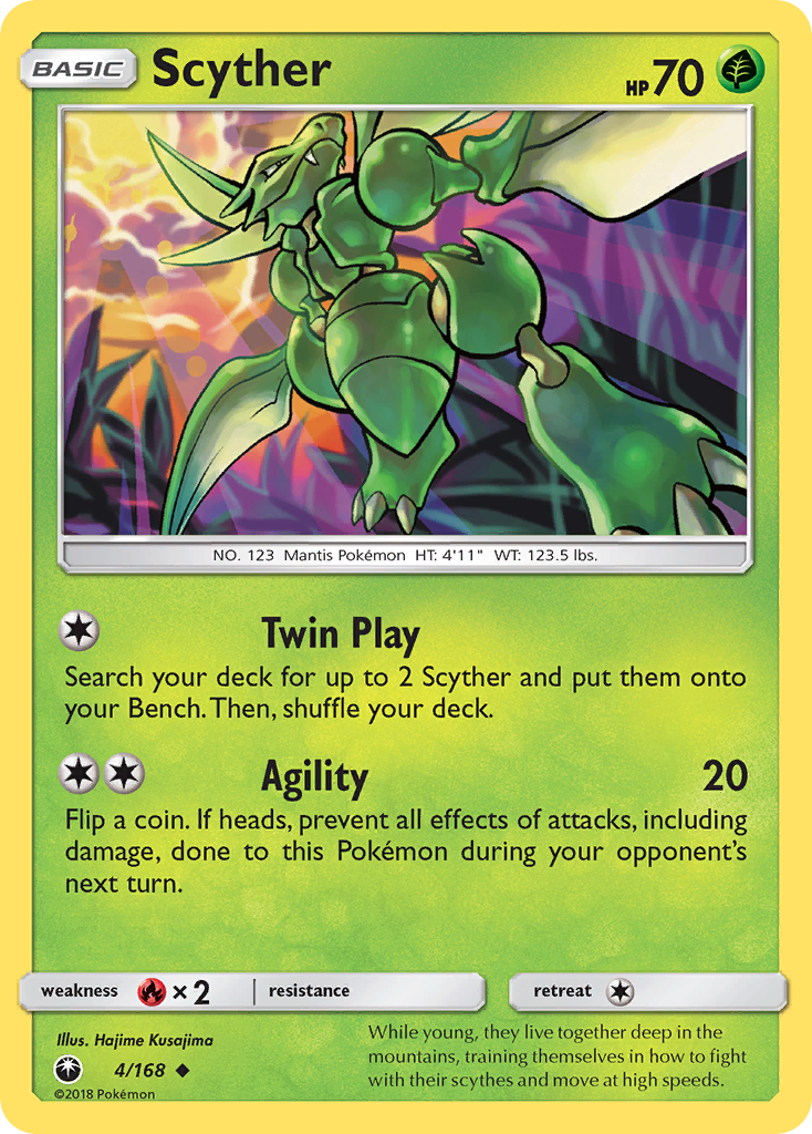 Scyther (4) [SM - Celestial Storm] Reverse Holofoil - Deck Out Gaming