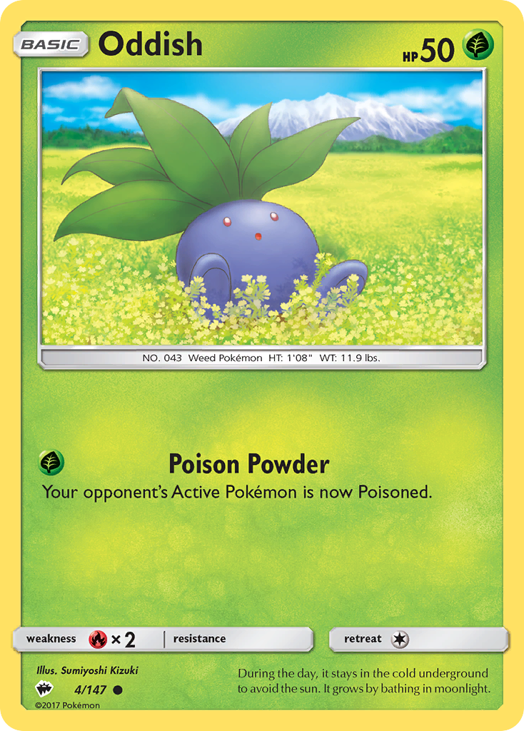 Oddish (4) [SM - Burning Shadows] Reverse Holofoil - Deck Out Gaming