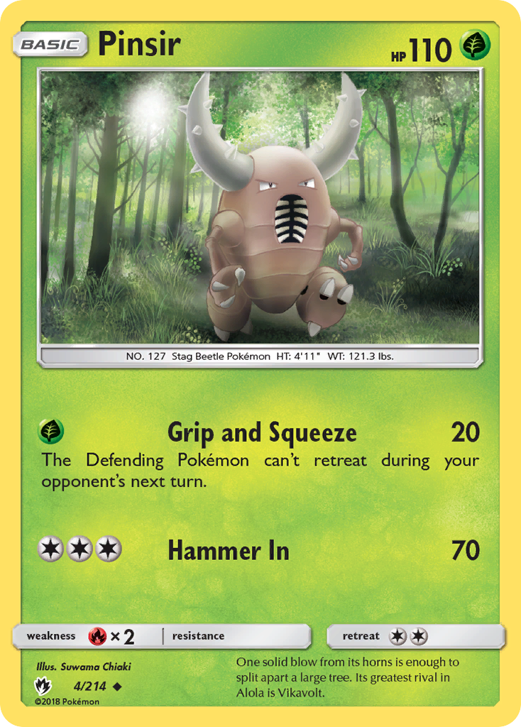 Pinsir (4) [SM - Lost Thunder] Reverse Holofoil - Deck Out Gaming