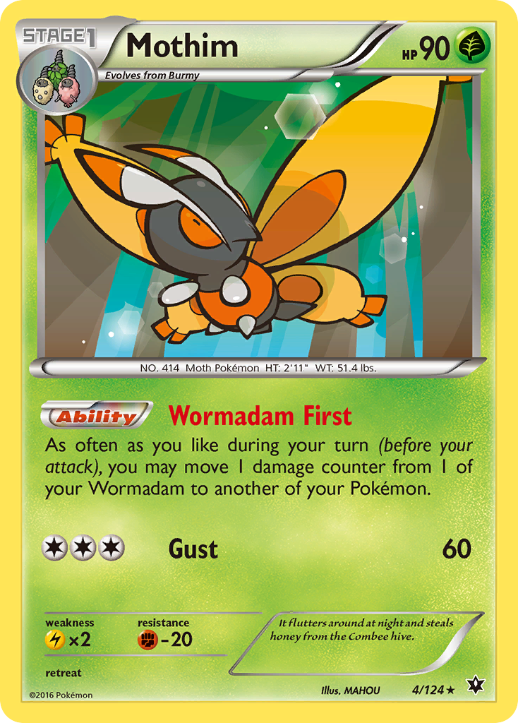 Mothim (4) [XY - Fates Collide] - Deck Out Gaming