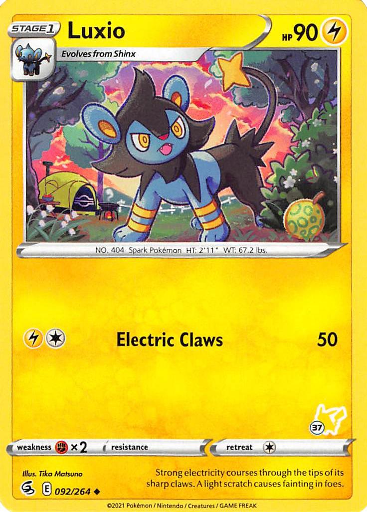 Luxio (092/264) (Pikachu Stamp #37) [Battle Academy 2022] - Deck Out Gaming
