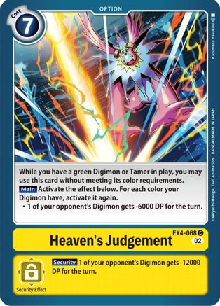 Heaven's Judgement (EX4-068) [Alternative Being Booster]