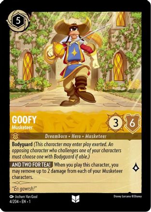 Goofy - Musketeer (4/204) [The First Chapter] Cold Foil - Deck Out Gaming