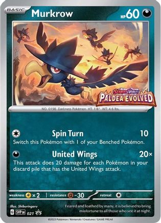 Murkrow (21) [SV: Scarlet & Violet Promo Cards] Holofoil - Deck Out Gaming