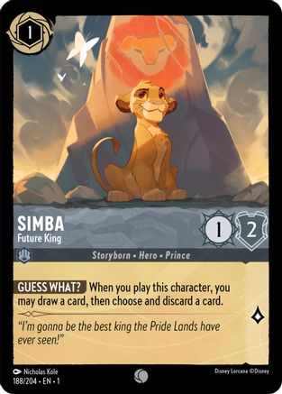 Simba - Future King (188/204) [The First Chapter] Cold Foil - Deck Out Gaming